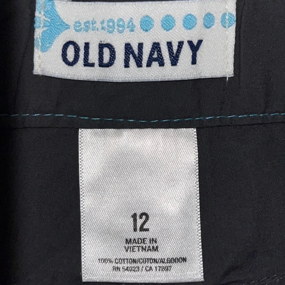 Old Navy Girls Twill Bermuda Shorts Gray Grey 12 Summer Spring